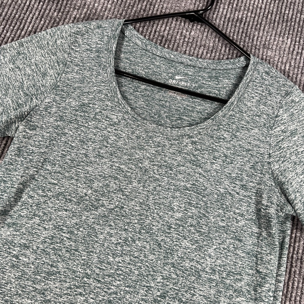 Nike Dri‎ Fit Shirt Womens Small Green Short Sleeve Running Athletic Active